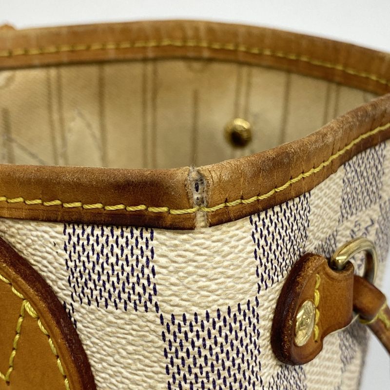 Louis Vuitton Tote Bag Damier Azure Neverfull PM N51110 White Ladies