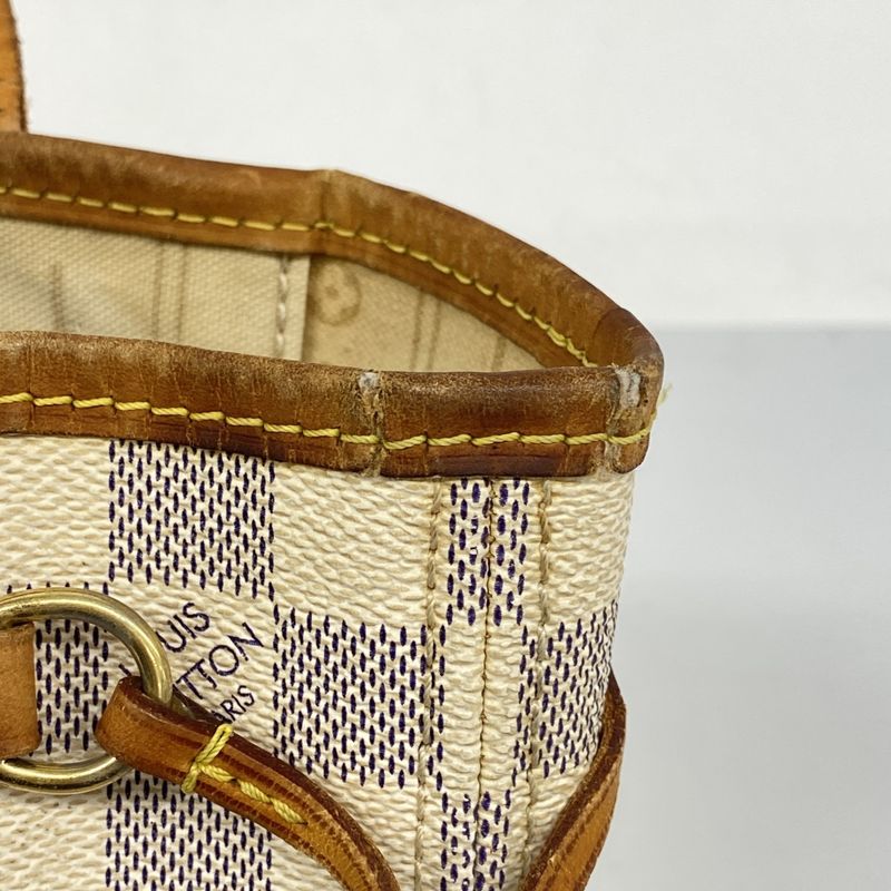 Louis Vuitton Tote Bag Damier Azure Neverfull PM N51110 White Ladies