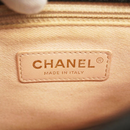 Chanel Shoulder Bag Matelasse Caviar Skin Black Gold Hardware Women