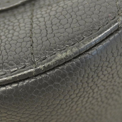 Chanel Shoulder Bag Matelasse Caviar Skin Black Gold Hardware Women