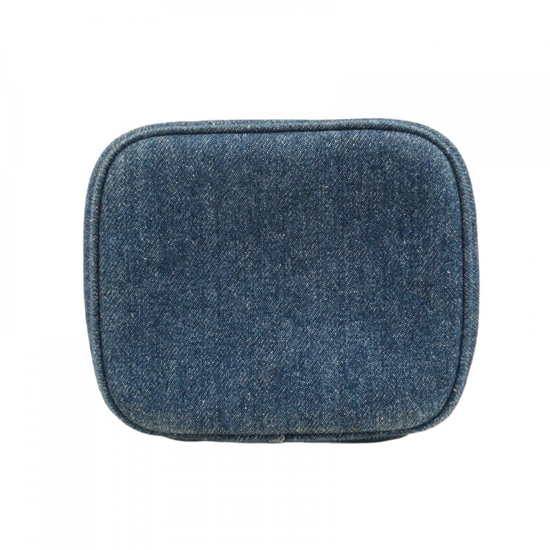 Chanel Vanity Bag Denim Blue Gold Hardware Women's