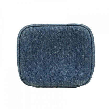 Chanel Vanity Bag Denim Blue Gold Hardware Women's