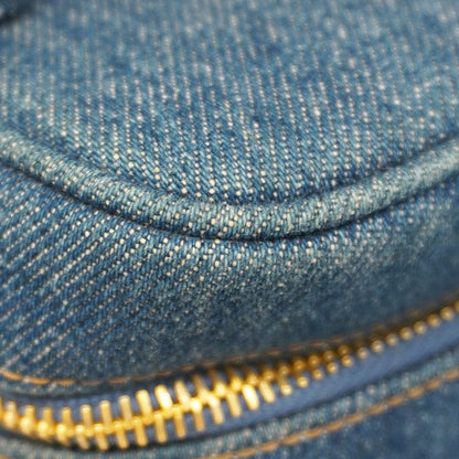 Chanel Vanity Bag Denim Blue Gold Hardware Women's