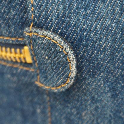 Chanel Vanity Bag Denim Blue Gold Hardware Women's