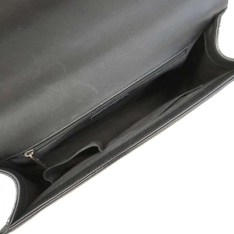 Chanel Shoulder Bag Boy Chanel Patent Leather Black Silver Hardware Ladies