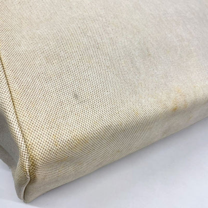 Hermes Handbag Herbag Her Bag MM Toile Ash Natural Silver Hardware C Engraved