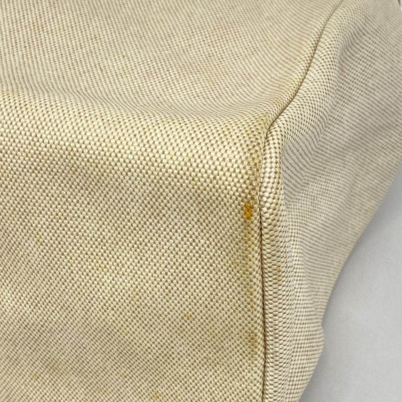 Hermes Handbag Herbag Her Bag MM Toile Ash Natural Silver Hardware C Engraved