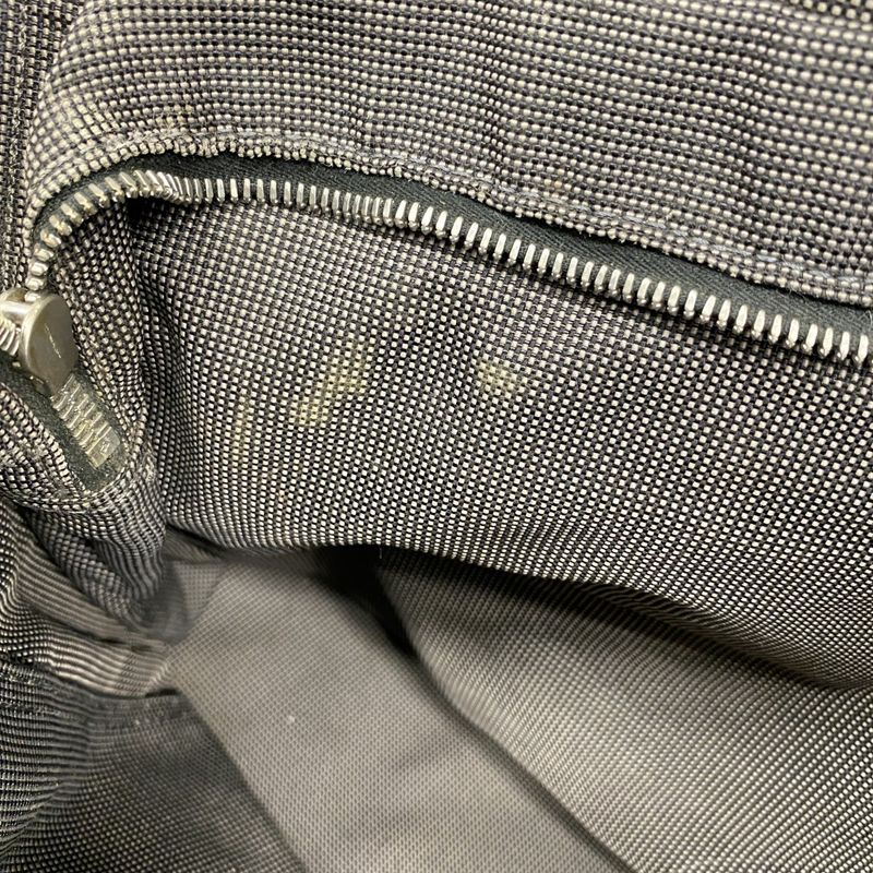 Hermes Tote Bag Her Line MM Canvas Gray Silver Hardware Women