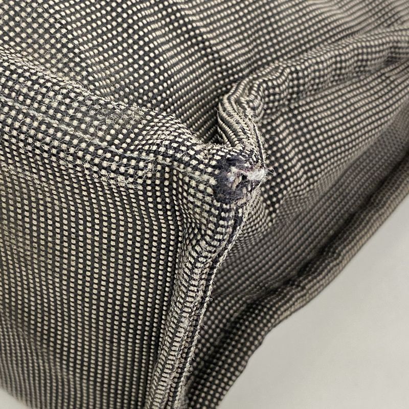 Hermes Tote Bag Her Line MM Canvas Gray Silver Hardware Women