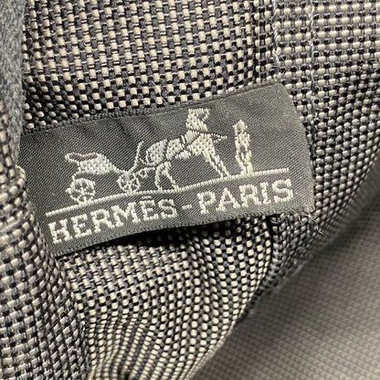 Hermes Tote Bag Her Line MM Canvas Gray Silver Hardware Women