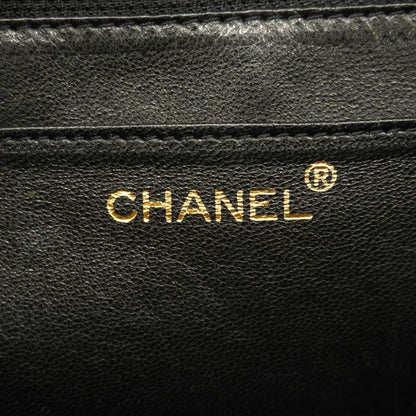 Chanel Handbag Matelasse Caviar Skin Black Gold Hardware Women's