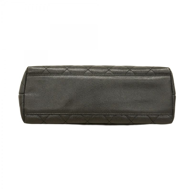 Chanel Handbag Matelasse Caviar Skin Black Gold Hardware Women's