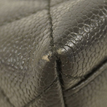 Chanel Handbag Matelasse Caviar Skin Black Gold Hardware Women's