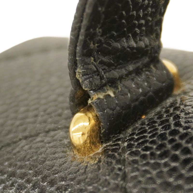 Chanel Handbag Matelasse Caviar Skin Black Gold Hardware Women's