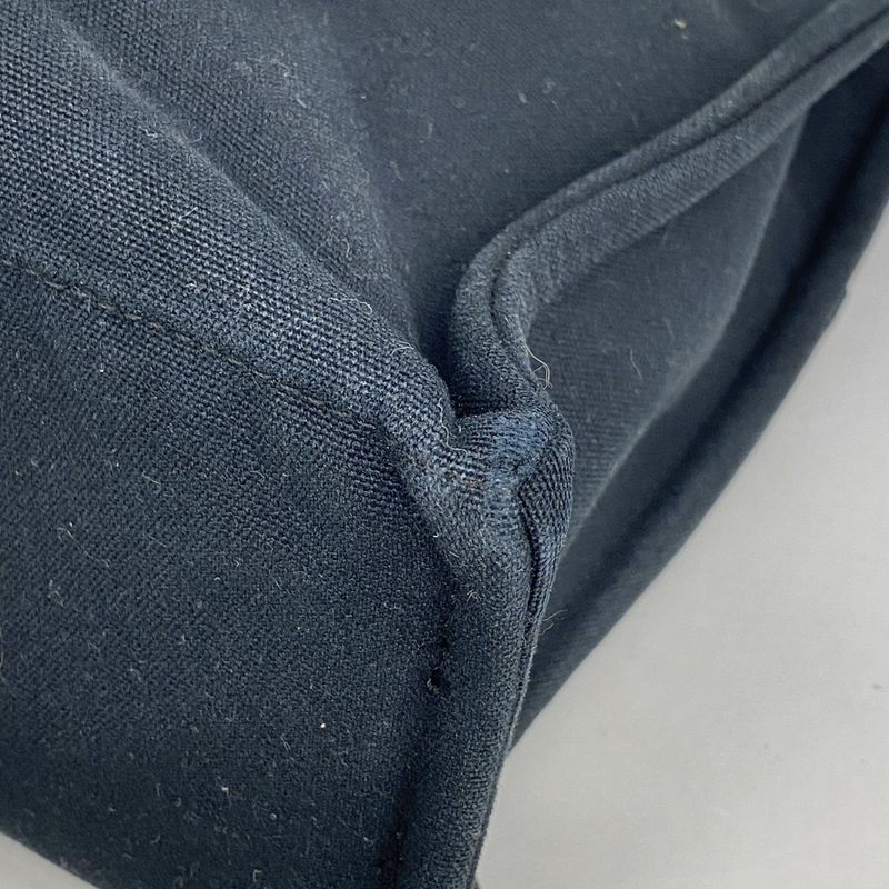 Hermes Tote Bag Fourre Tout MM Canvas Black Silver Hardware Ladies