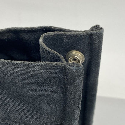 Hermes Tote Bag Fourre Tout MM Canvas Black Silver Hardware Ladies
