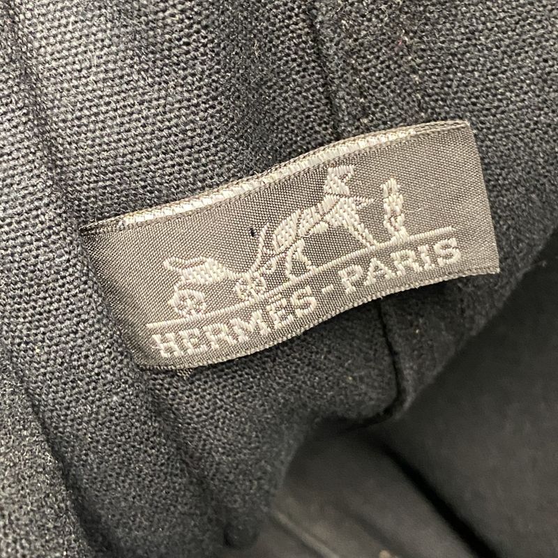 Hermes Tote Bag Fourre Tout MM Canvas Black Silver Hardware Ladies