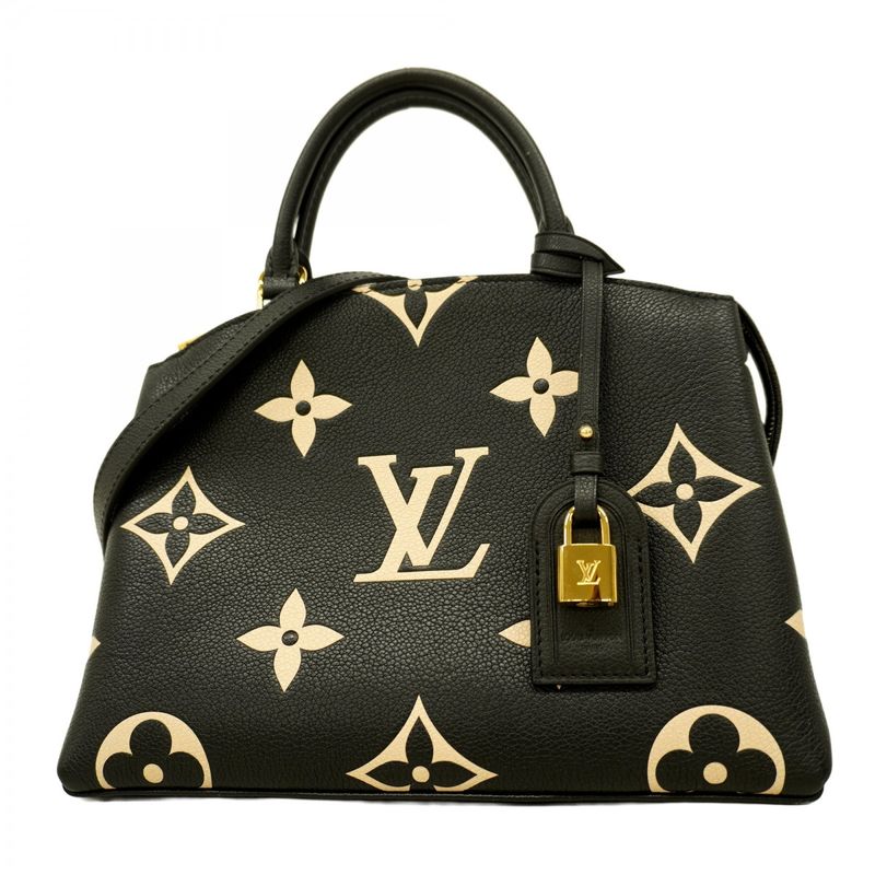 Louis Vuitton Handbag Monogram Empreinte Bicolor Petit Palais PM M58913 Black
