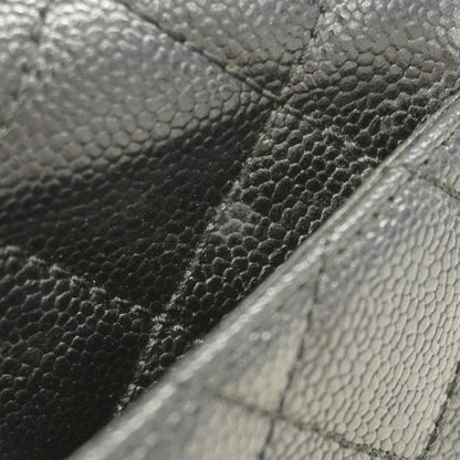 Chanel Handbag Matelasse Caviar Skin Black Gold Hardware Women's