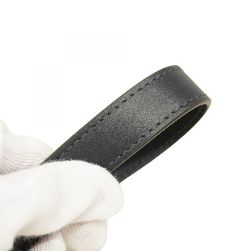 Christian Dior Handbag Trotter Oblique Saddle Canvas Navy Gold Hardware Women's