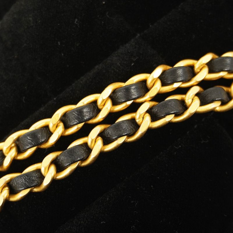 Chanel Handbag Matelasse Velor Black Gold Hardware 2way Bag Ladies