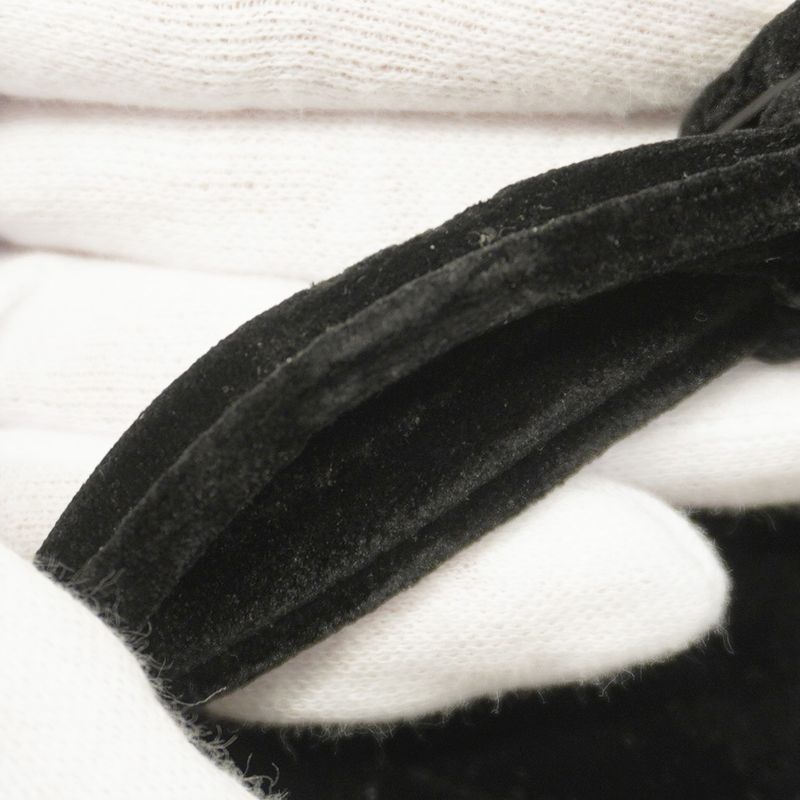 Chanel Handbag Matelasse Velor Black Gold Hardware 2way Bag Ladies