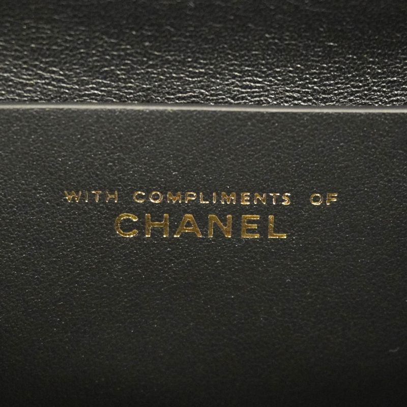 Chanel Handbag Matelasse Velor Black Gold Hardware 2way Bag Ladies