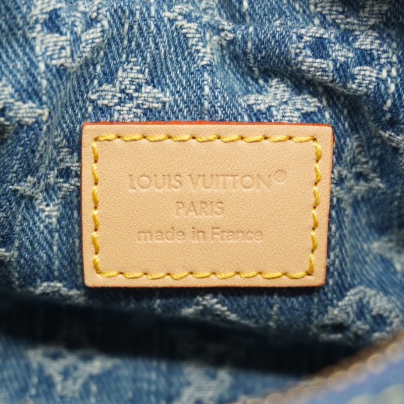 Louis Vuitton Handbag Monogram Denim Pochette Valley M13571 Blue Ladies