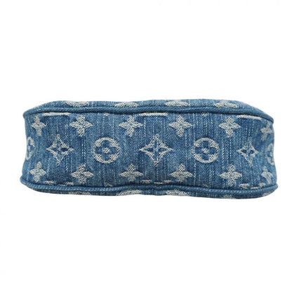 Louis Vuitton Handbag Monogram Denim Pochette Valley M13571 Blue Ladies