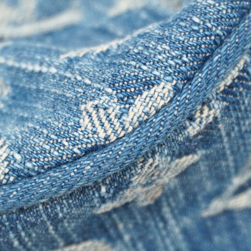 Louis Vuitton Handbag Monogram Denim Pochette Valley M13571 Blue Ladies