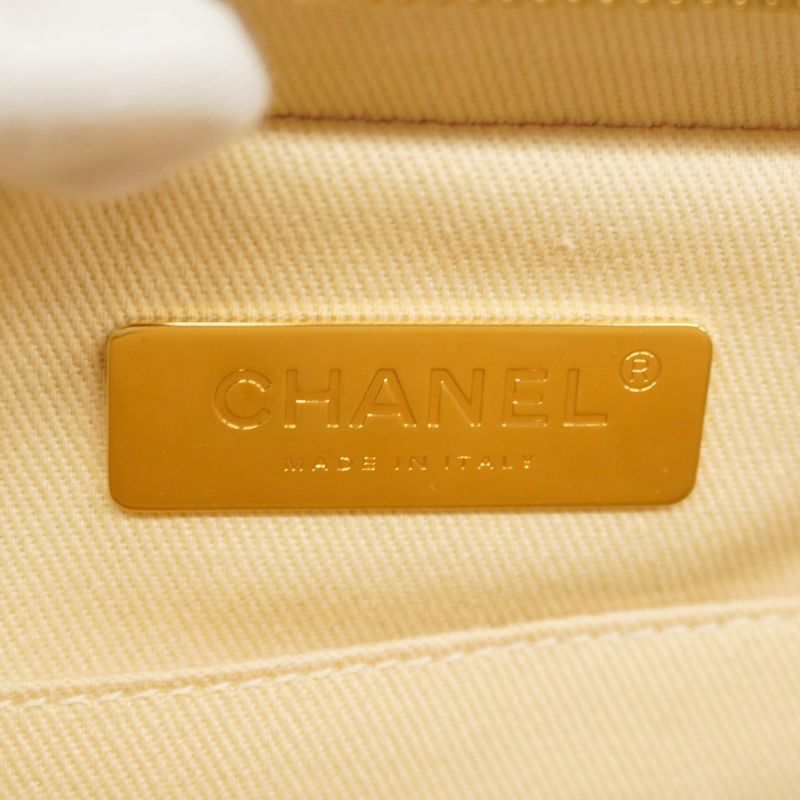 Chanel Handbag Matelasse Caviar Skin White Gold Hardware 2way Bag Ladies