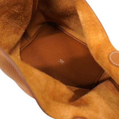 Hermes Handbag Picotan Lock MM Taurillon Clemence Gold Silver Hardware X