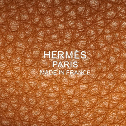 Hermes Handbag Picotan Lock MM Taurillon Clemence Gold Silver Hardware X