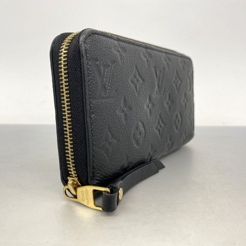 Louis Vuitton Long Wallet Monogram ・empreinte Zippy Wallet M61864 Noir Black