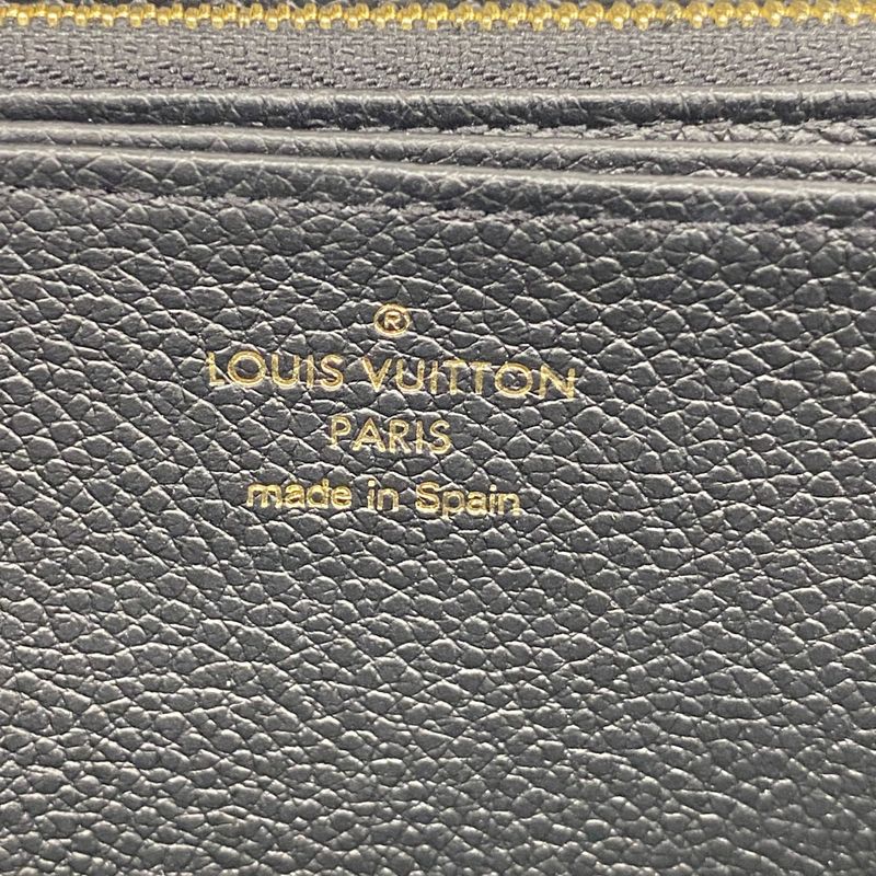Louis Vuitton Long Wallet Monogram ・empreinte Zippy Wallet M61864 Noir Black