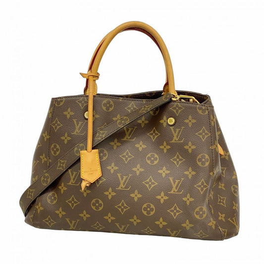 Louis Vuitton Handbag Monogram Montaigne MM M41056 Brown 2way Bag Ladies