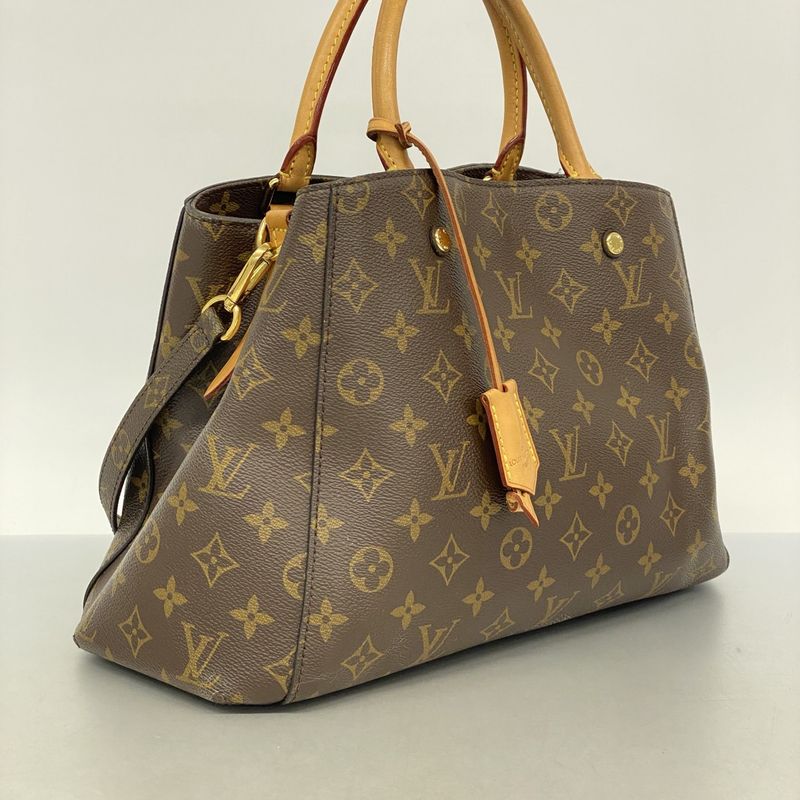 Louis Vuitton Handbag Monogram Montaigne MM M41056 Brown 2way Bag Ladies