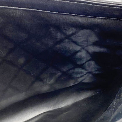 Chanel Tote Bag Matelasse Lambskin Satin Black Gold Hardware Women's