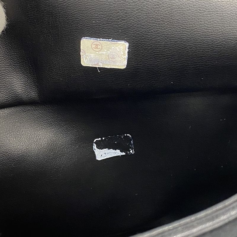 Chanel Tote Bag Matelasse Lambskin Satin Black Gold Hardware Women's