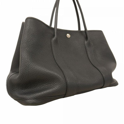 Hermes Tote Bag Garden Party PM Negonda Black Silver Hardware Q Engraved Ladies