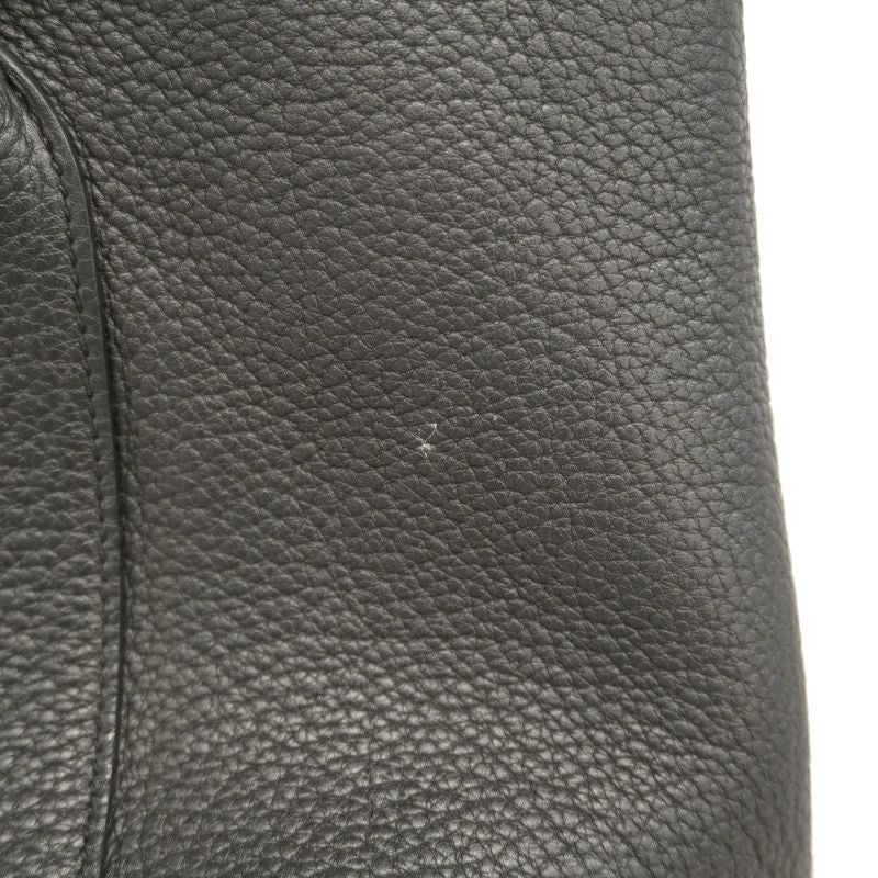 Hermes Tote Bag Garden Party PM Negonda Black Silver Hardware Q Engraved Ladies