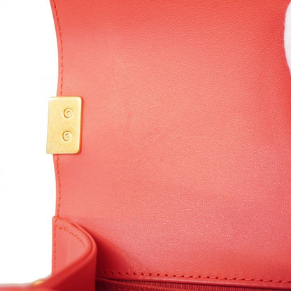 Chanel Shoulder Bag Boy Chanel Lambskin Pink Gold Hardware Women's