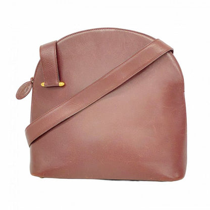 Cartier Shoulder Bag Must Leather Bordeaux Gold Hardware Ladies