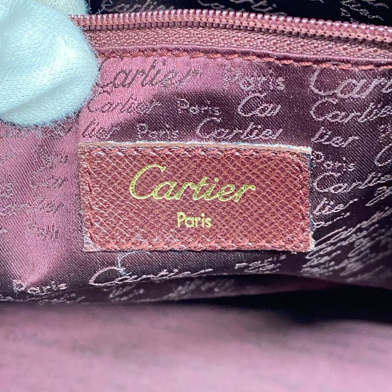 Cartier Shoulder Bag Must Leather Bordeaux Gold Hardware Ladies