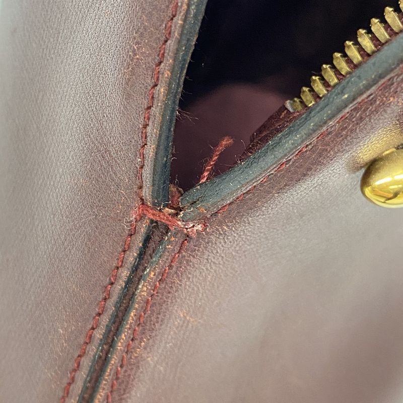 Cartier Shoulder Bag Must Leather Bordeaux Gold Hardware Ladies