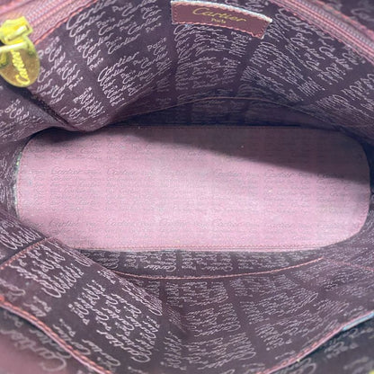 Cartier Shoulder Bag Must Leather Bordeaux Gold Hardware Ladies
