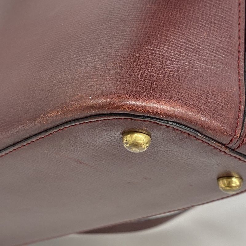 Cartier Shoulder Bag Must Leather Bordeaux Gold Hardware Ladies