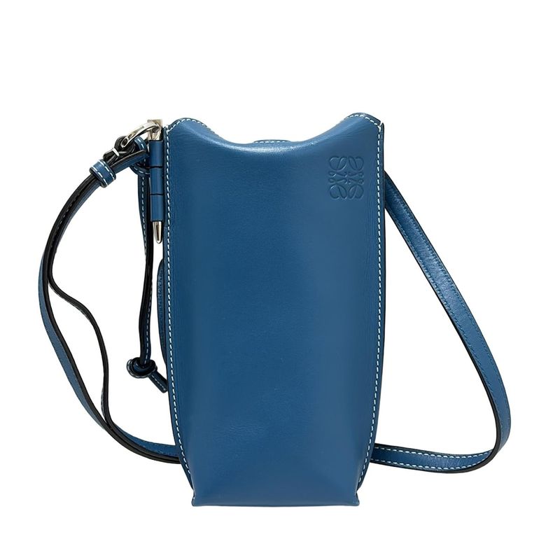 Loewe Shoulder Bag - Blue Smartphone Pochette Leather