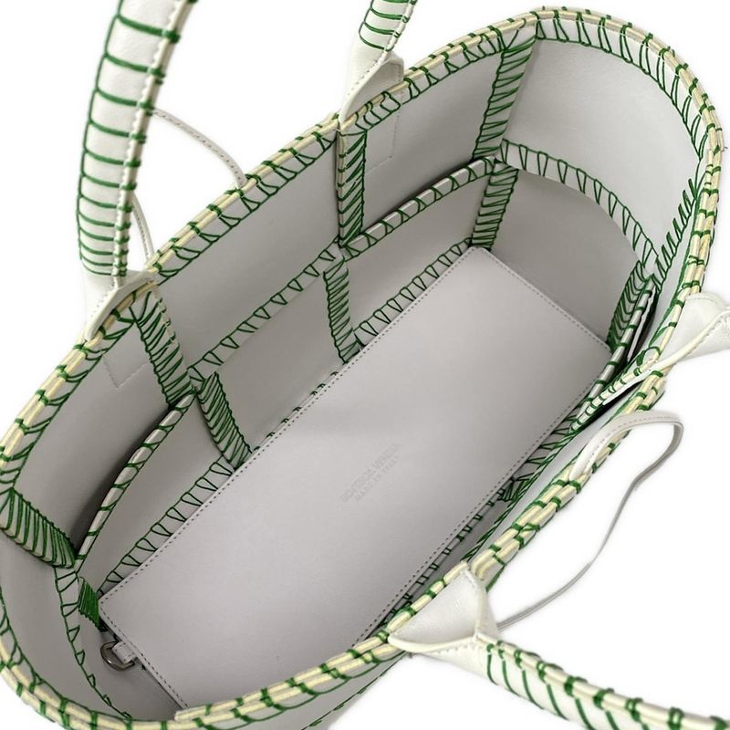 Bottega Veneta Tote Bag Small The Arco Tote White X Green Leather