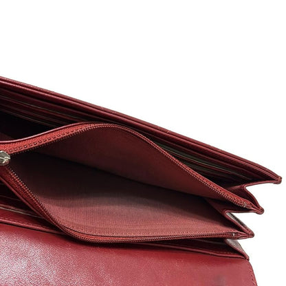 Chanel Long Wallet Matelasse Bordeaux Silver Hardware Lambskin